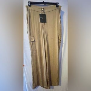 NWT Adrienne Landau Onyx Collection Satin Cargo Pants - Size 16